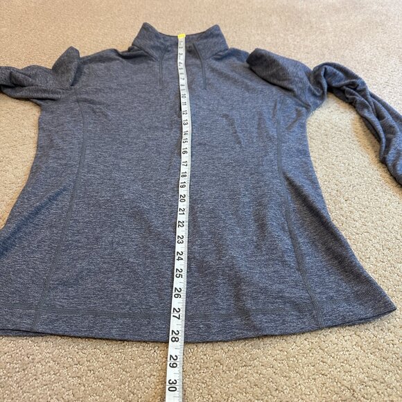 Lululemon Men's 1/2 Zip Long Sleeve Jacket Shirt Heather Blue Gray Run Gym SMALL - Picture 7 of 11